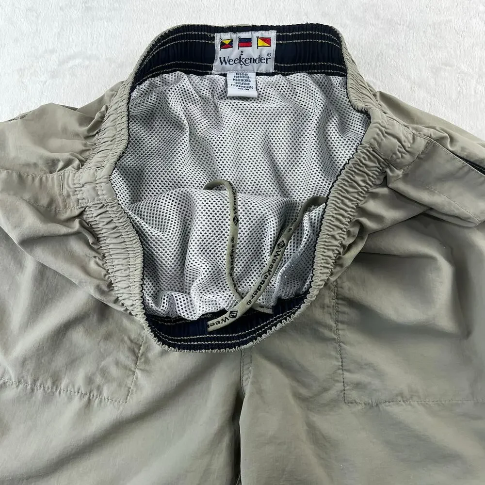Weekender Khaki Swim Shorts Trucks men's size Medium Mesh Lined